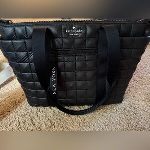 Kate Spade Quilted Black Medium Tote Bag